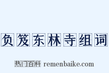 负笈东林寺组词是什么意思的图片